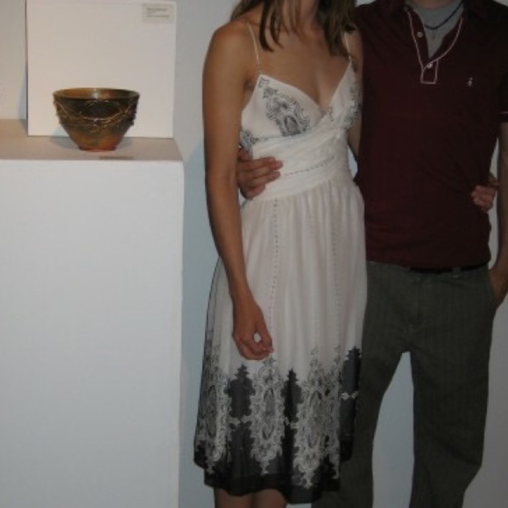 BCBG chiffon spaghetti strap dress. Size 4